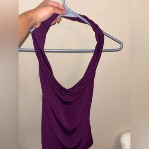 Urban Outfitters Deep Purple Plunge Top with low back